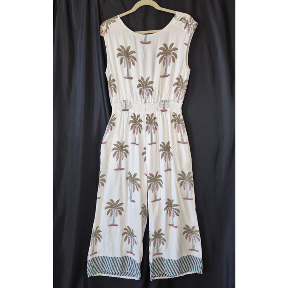 Roller Rabbit Womens Multicolor Morjim Palm Emanelle Jumpsuit Medium - Picture 4 of 13